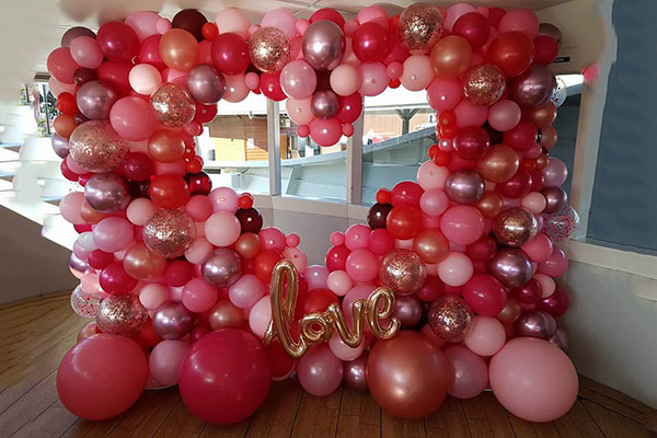 Love Heart Balloon Column Light It Up Baloonns Kwinana