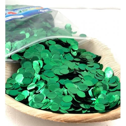 Confetti Metallic 1cm Green