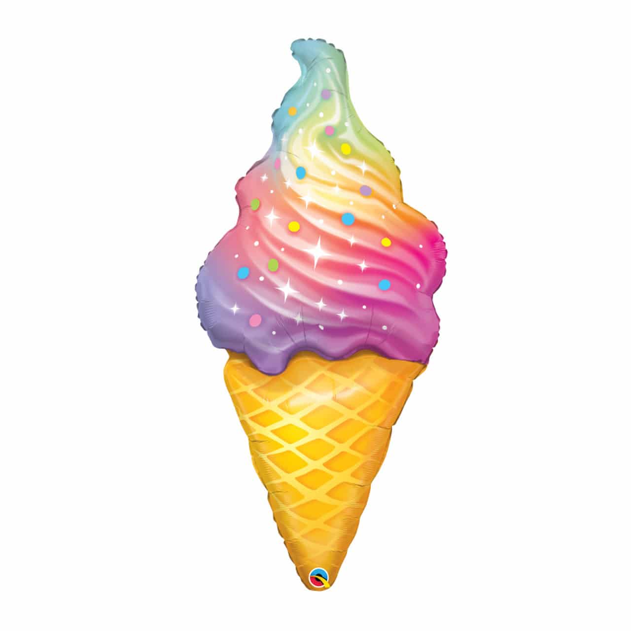 Rainbow Swirl Ice Cream - Light It Up Balloons