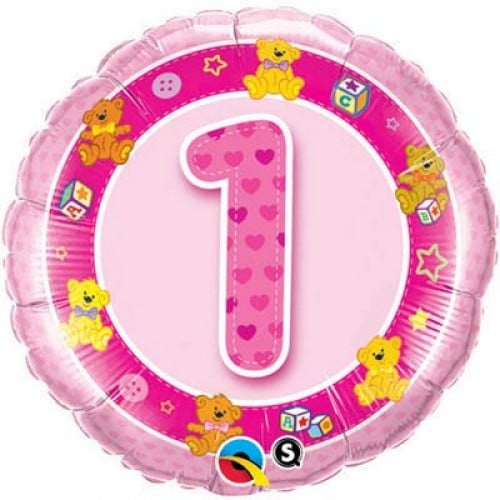 1st Birthday Pink Teddies
