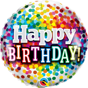 Happy Birthday / Number Rainbow Confetti Foils