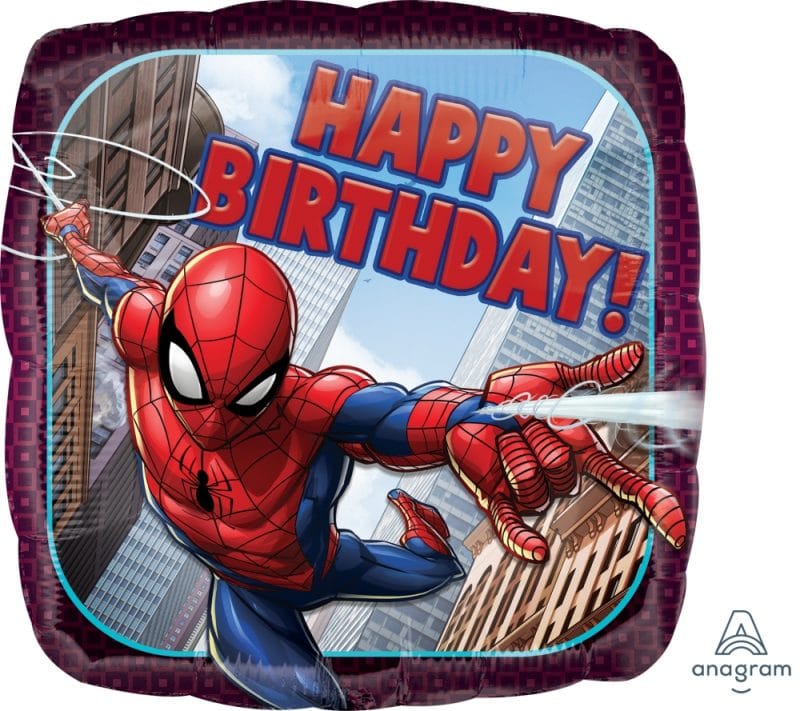 Spider Man Happy Birthday - Light It Up Balloons