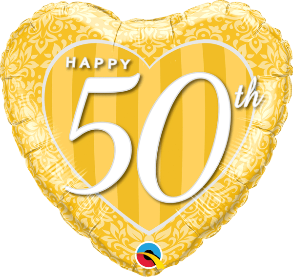 Happy 50th Damask Heart