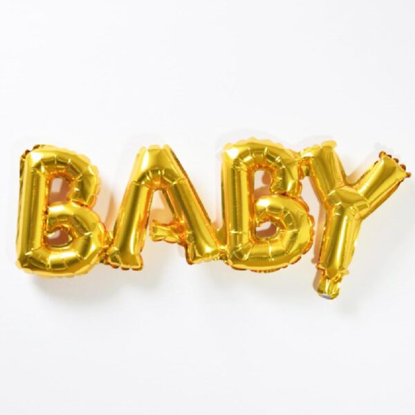 Baby Gold Foil Phrase Balloon