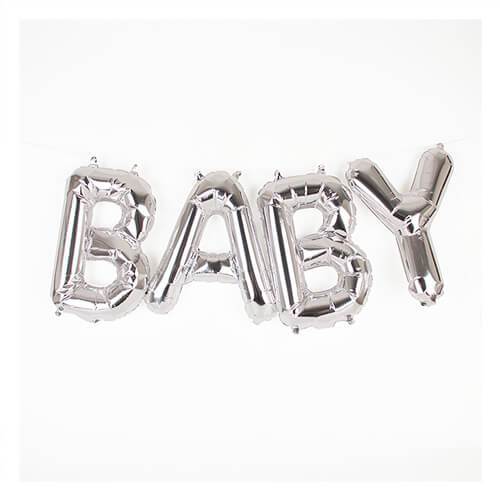 Baby Silver Foil Phrase Balloon