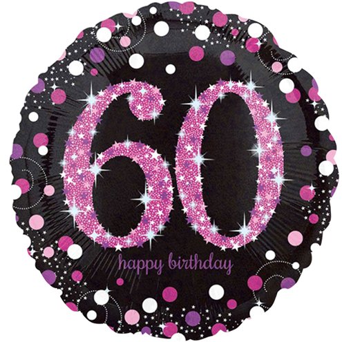 60 Sparkling Birthday Black Pink