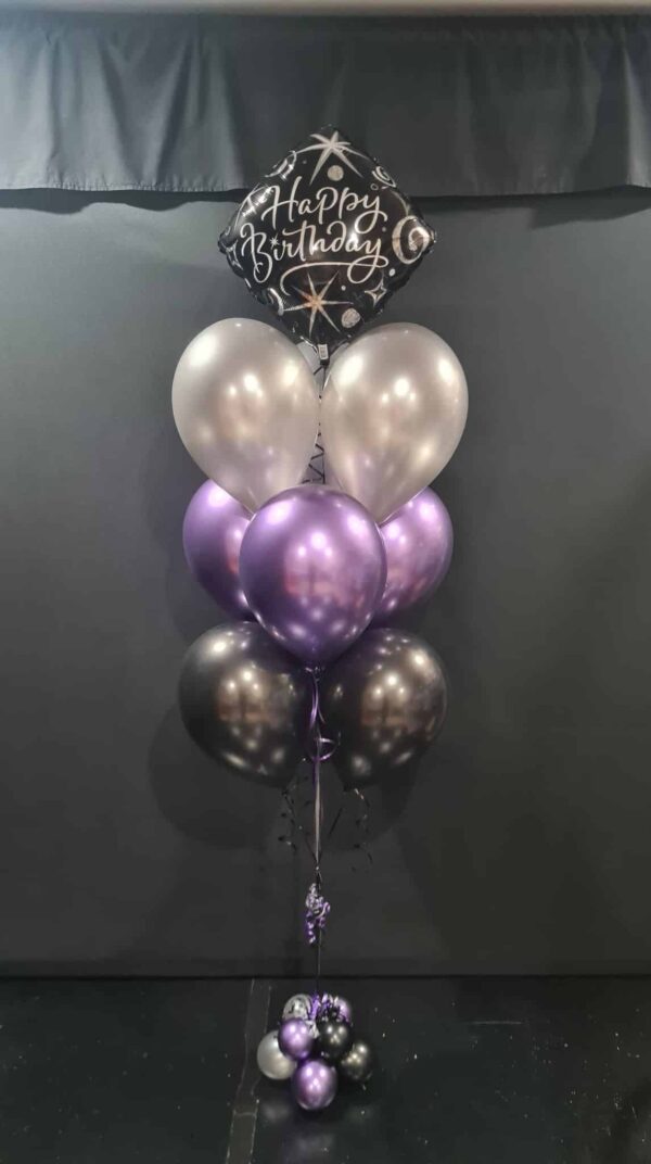 9 Balloon Bouquet With Foil Balloon