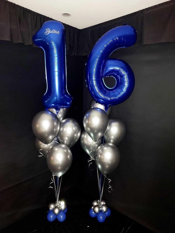 Double Foil Number 5x Balloon Bouquet