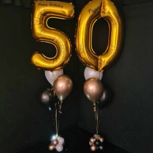 Double Foil Numbers 3 Balloon Bouquet
