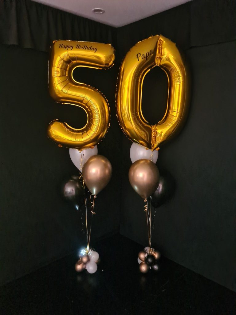 Double Foil Numbers 3 Balloon Bouquet