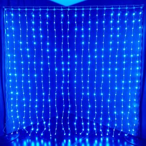 LED Backdrop Curtain Light Blue