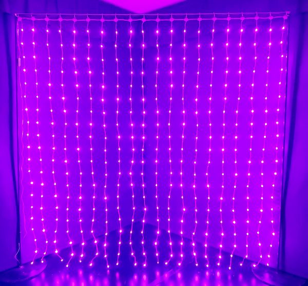 LED Backdrop Curtain Pink