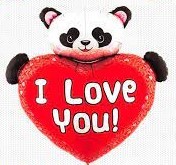 I Love You Panda Heart