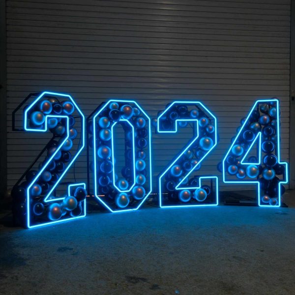 LED Number Light Blue