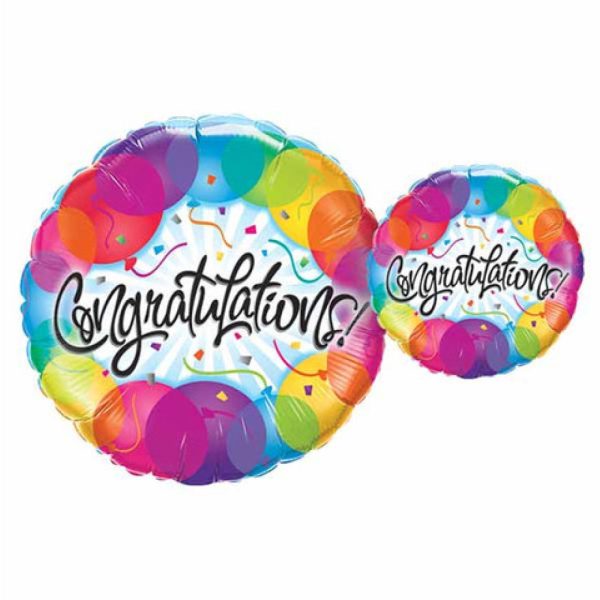 Congratulations Balloons Rainbow