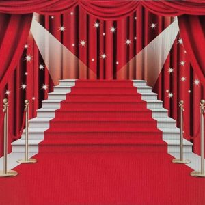 Red Curtains Staircase