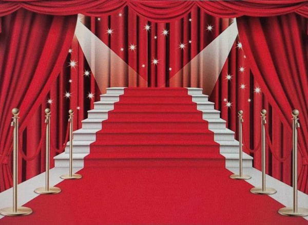 Red Curtains Staircase