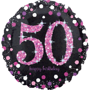 Pink Celebration 50th Holographic